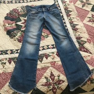 Diesel asymmetric hem jeans